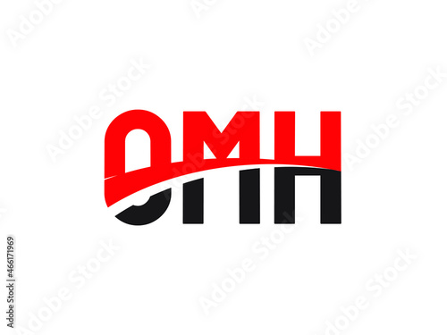 OMH Letter Initial Logo Design Vector Illustration photo