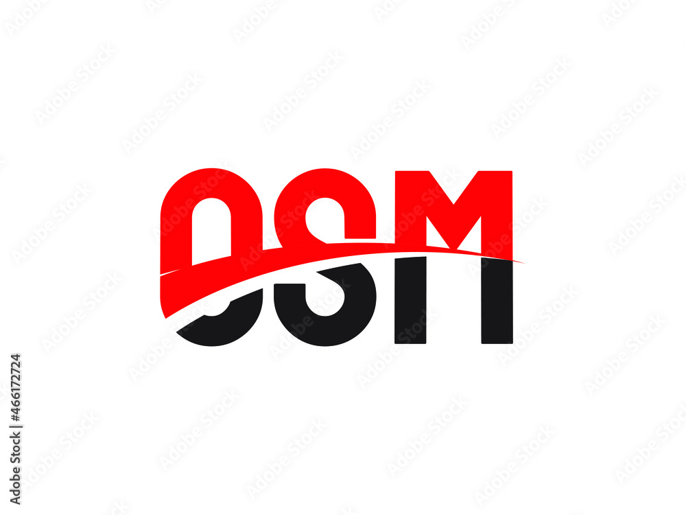 OSM Letter Initial Logo Design Vector Illustration
