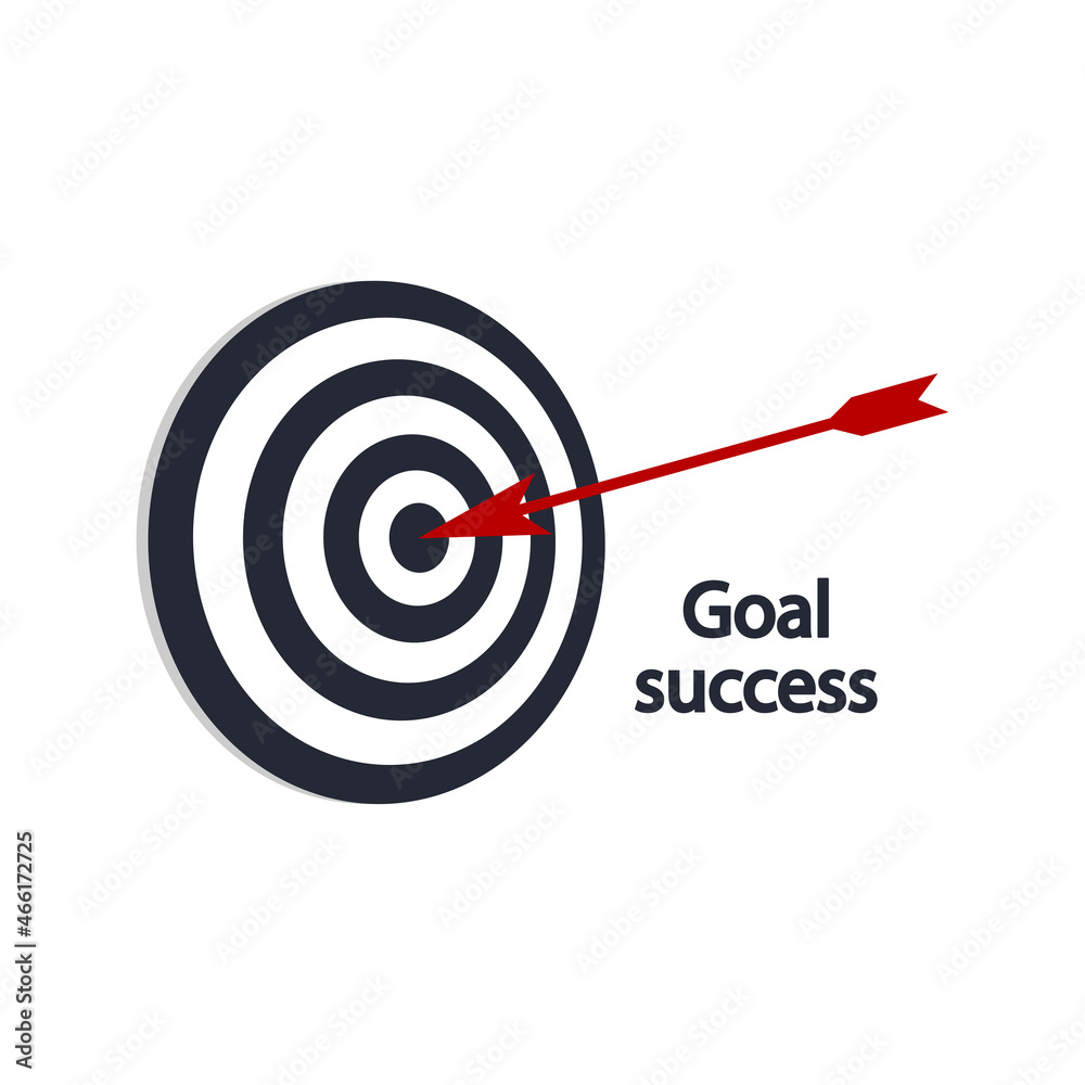 Target. Business orientation. The goal is success. Vector flat illustration. Target. Business orientation. The goal is success. Vector flat illustration.