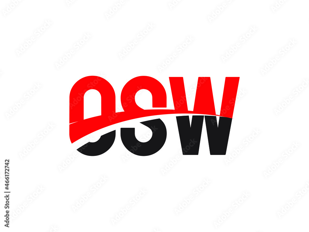 OSW Letter Initial Logo Design Vector Illustration