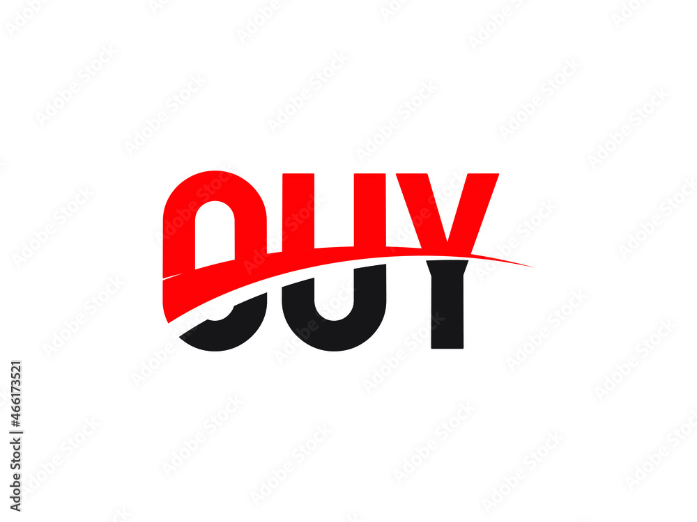 OUY Letter Initial Logo Design Vector Illustration