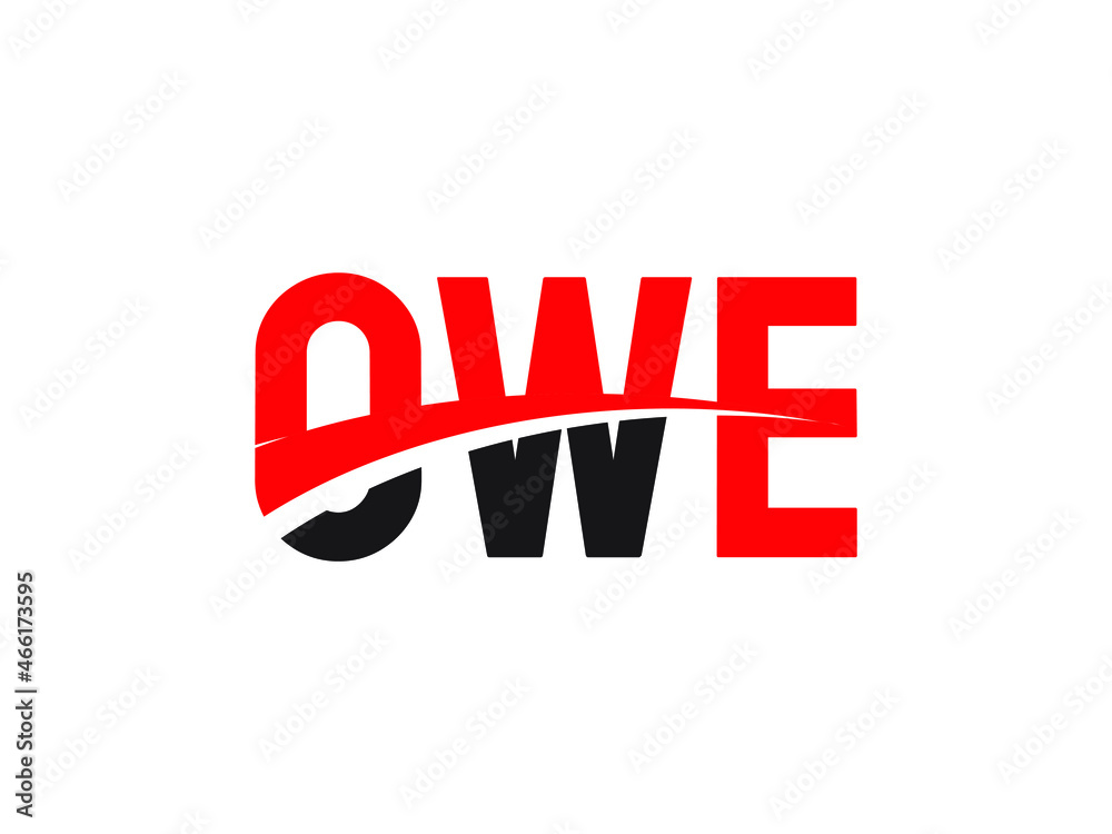 OWE Letter Initial Logo Design Vector Illustration