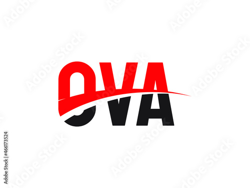 OVA Letter Initial Logo Design Vector Illustration