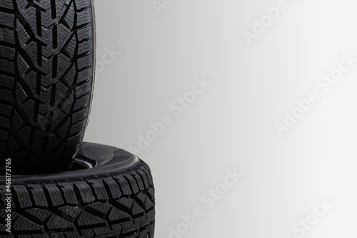 winter tires set isolated. car tire © Angelov