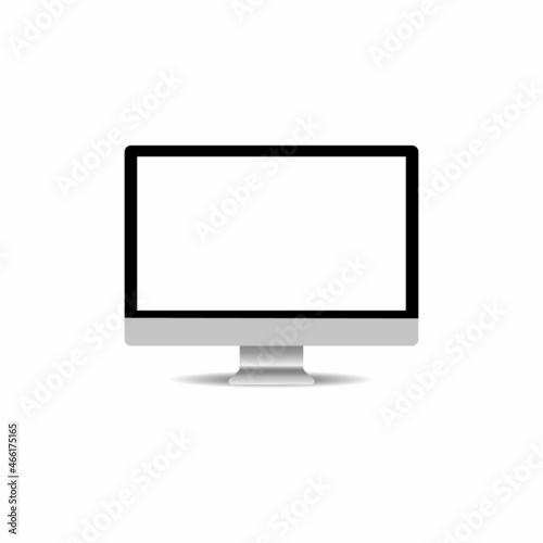 realistic computer. vector illustration. device mocup