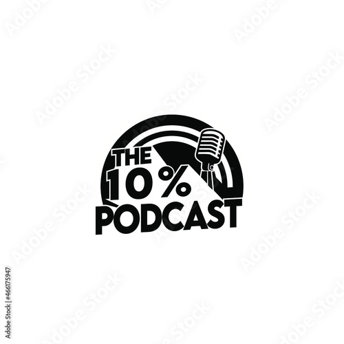 Podcast vector stock logo design