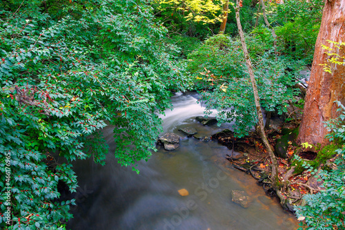 Photography Indian Run Falls Park in Autumn, Dublin, Ohio