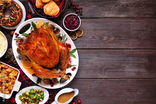 Tableau sur Toile Traditional Christmas turkey dinner