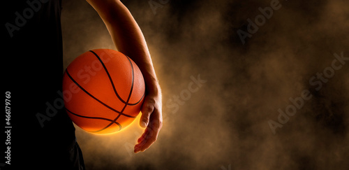 Basketball player. Sports banner