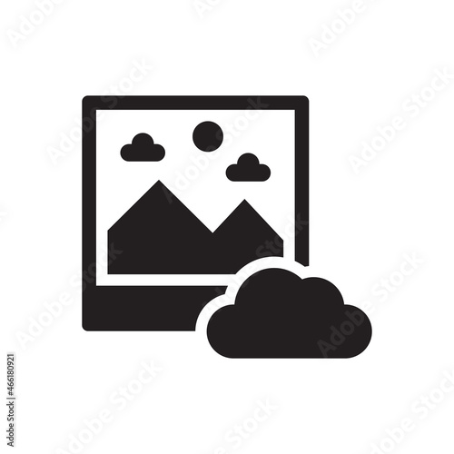 Image Cloud Icon - Photo Cloud Icon - Picture Cloud Icon