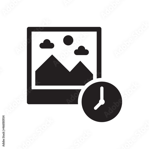 Image Clock icon - Photo Timer Icon - Picture Watch Icon