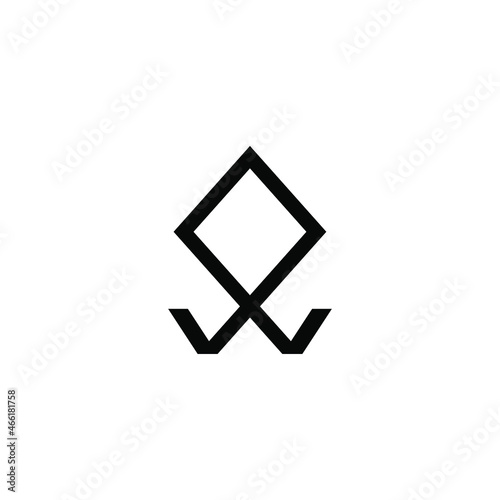 3d graphic of a symbol made of cubes