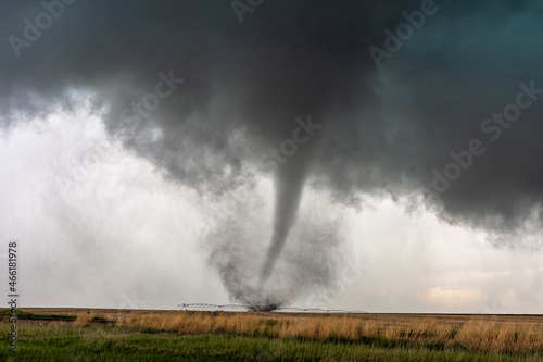Canvas Print Tornado in a field