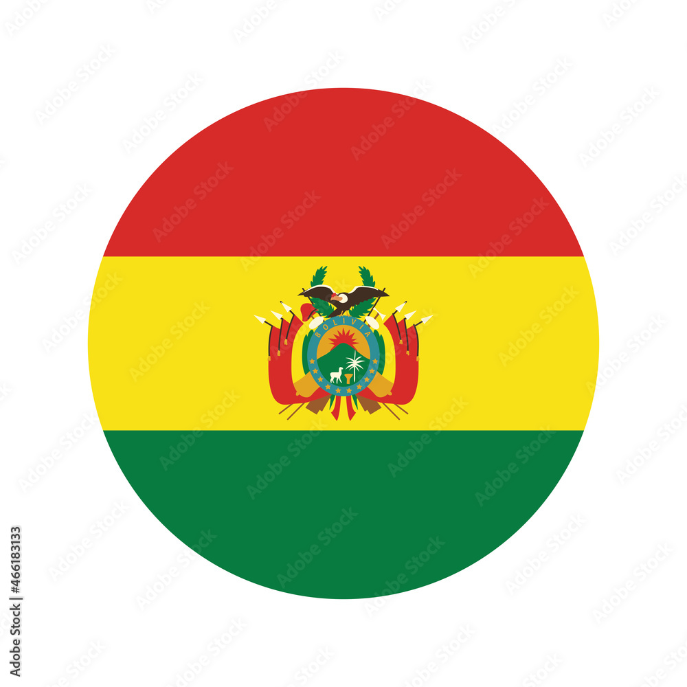 Obraz premium round flag of bolivia