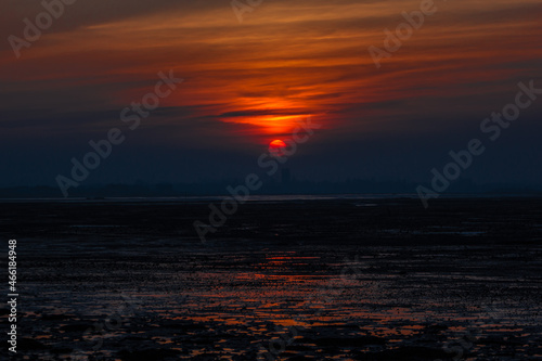 sunset over the sea