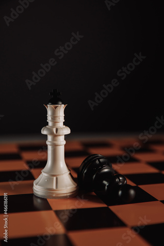 Chess. Business strategy concept, vertical image
