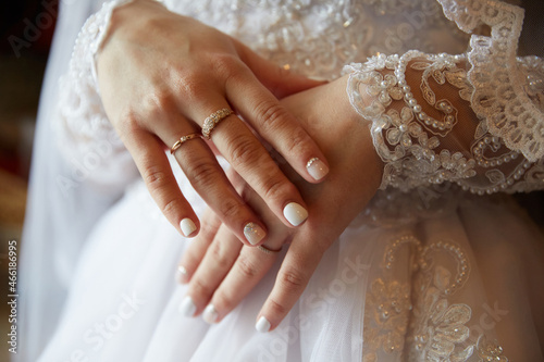 bride's hands with a ring
