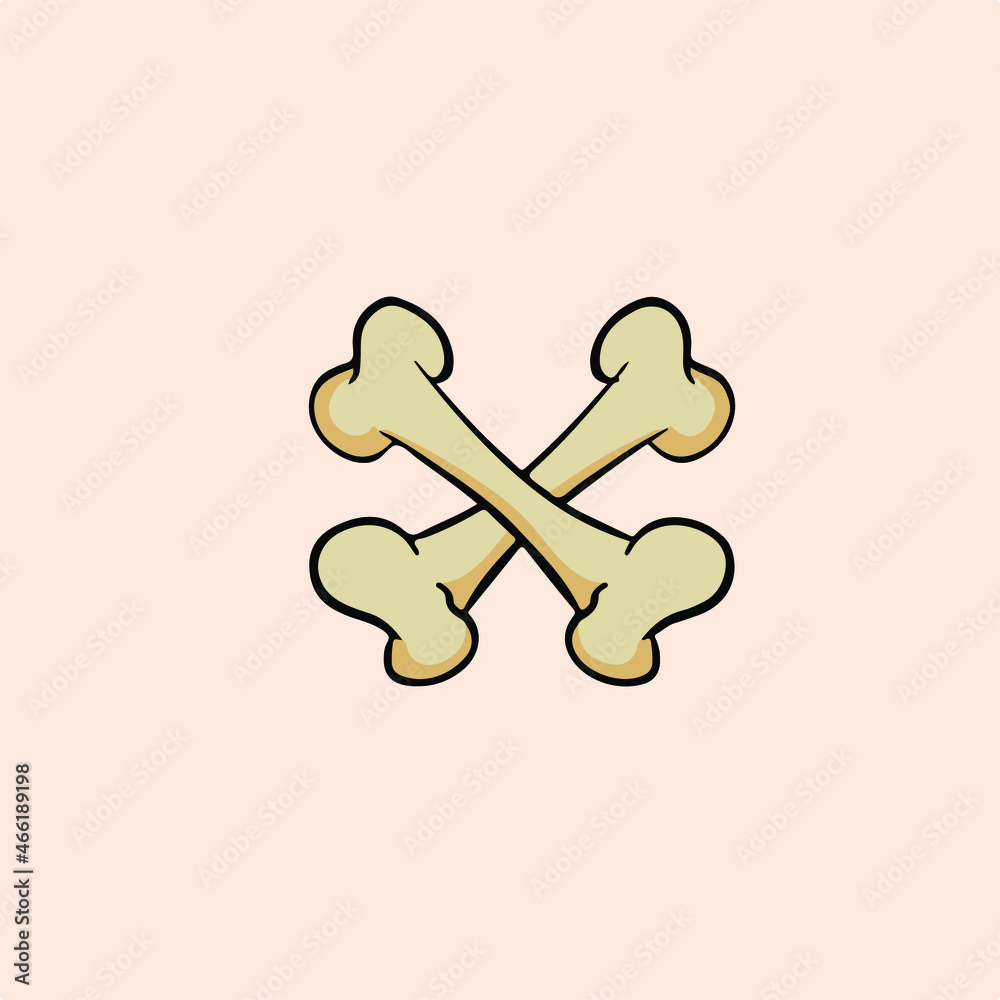 Bone Symbol For Social Media Post. Vector Illustration. Bone Symbol For Social Media Post. Vector Illustration.