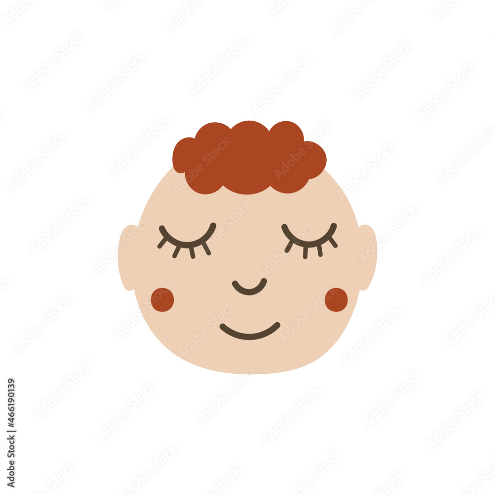 Baby boy face icon design. Vector illustration. Baby boy face icon design. Vector illustration.