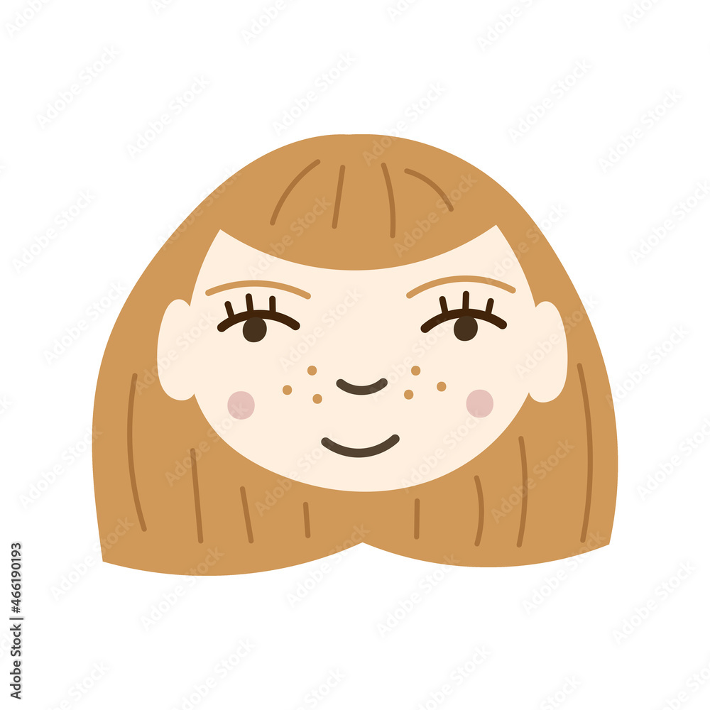 Baby girl face icon design. Vector illustration. Baby girl face icon design. Vector illustration.