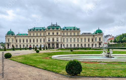 Garden and Belvedere Palace in Vienna, Austria