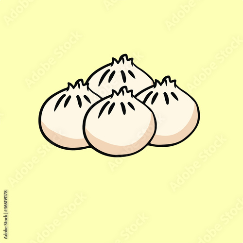 Dimsum Symbol. Food Vector Illustration.