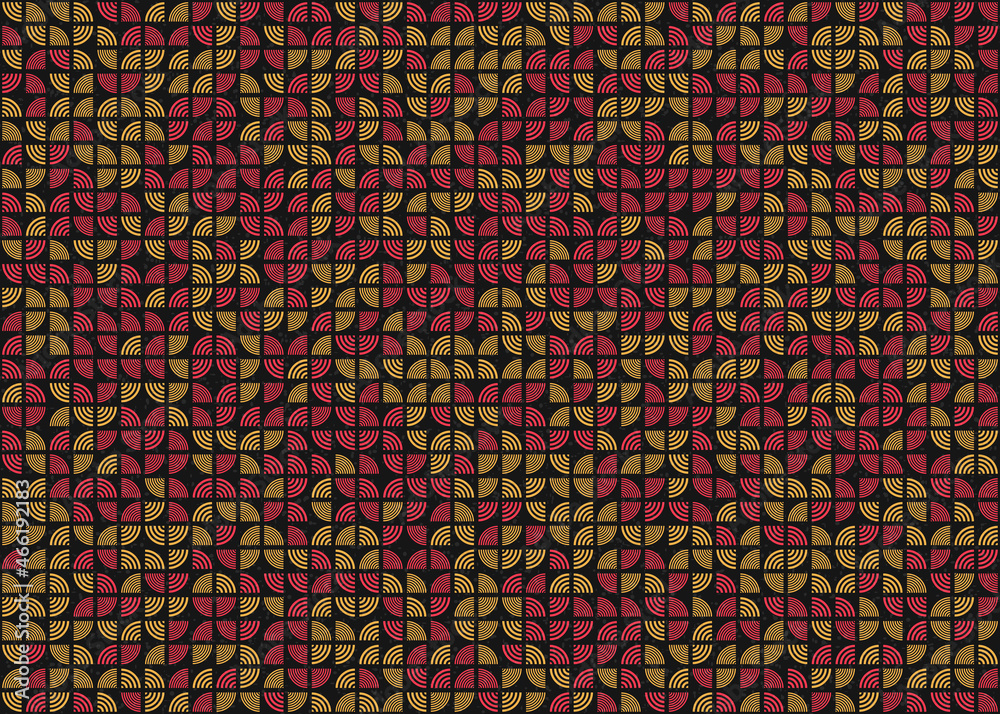 Abstract Geometric Pattern generative computational art illustration