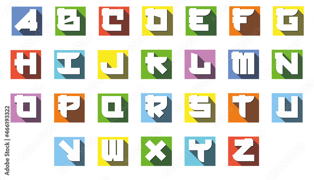 letter set abc font, alphabet - colorful bold letters letter set abc font, alphabet - colorful bold letters