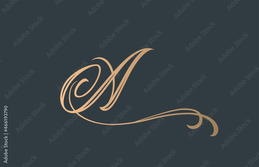 yellow green calligraphy A alphabet letter logo icon. Elegant design for business and company yellow green calligraphy A alphabet letter logo icon. Elegant design for business and company
