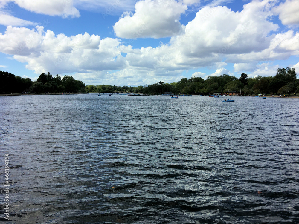 lake and clouds in London