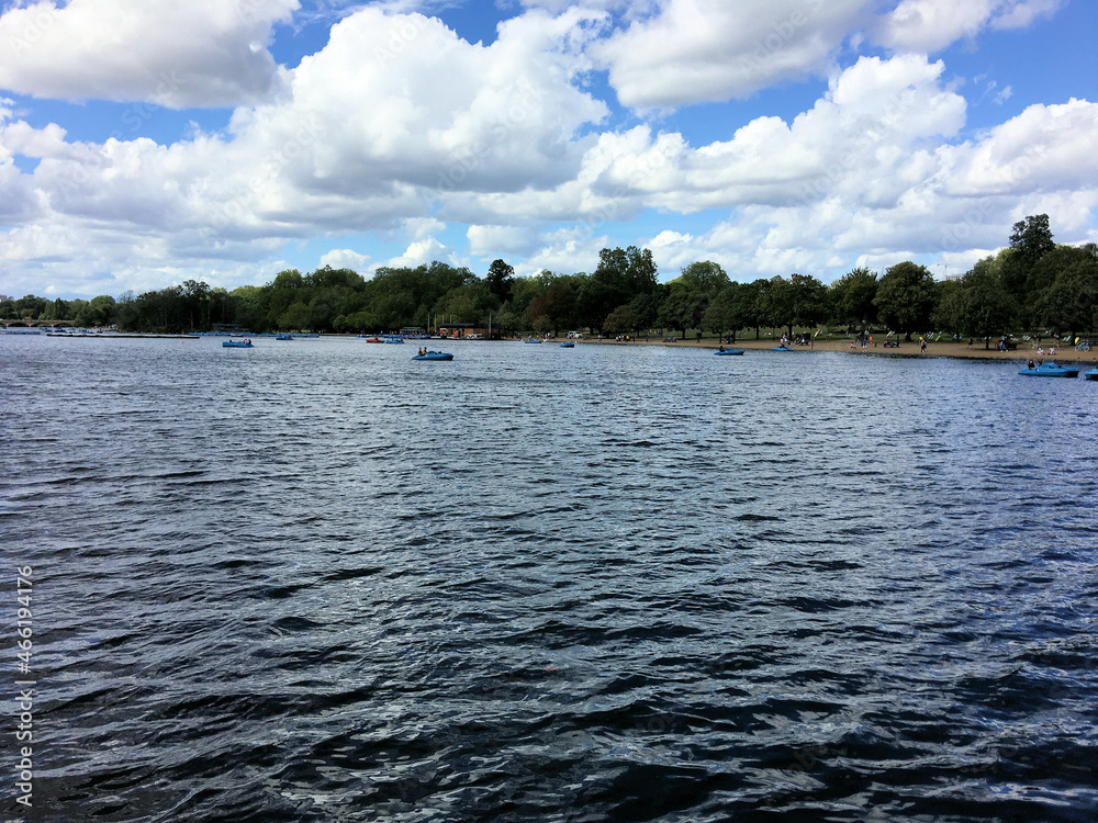 lake and clouds in London