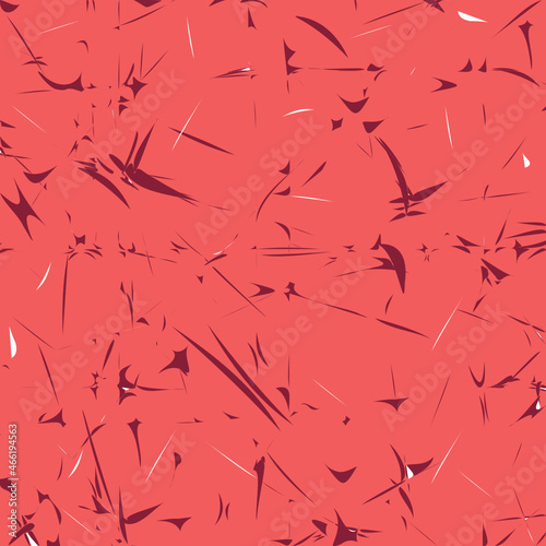 Vector abstract background. Splashes and scratches on a red isolated background.