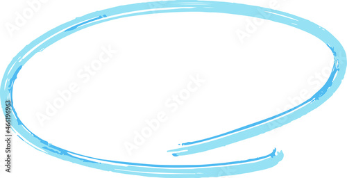 Outline blue oval shape for your design