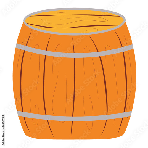 wooden barrel isolated on white