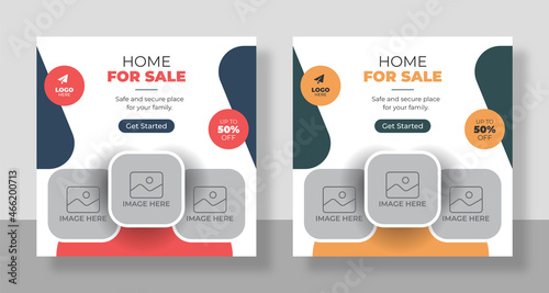 Real Estate Social Media Post & Web banner or square flyer template