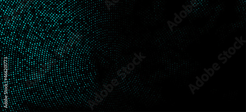 Abstract halftone blue banner background.