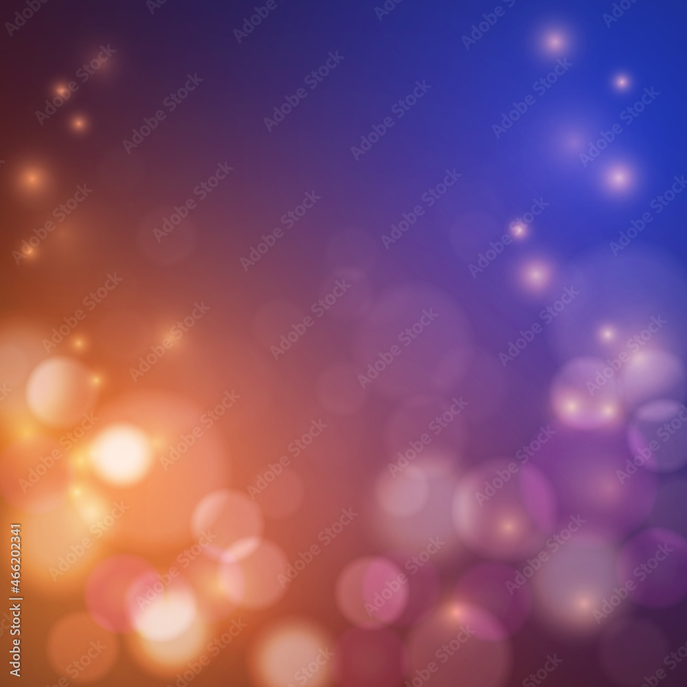 bokeh textured background. festive shining background. Glow light effect on dark. Party invitation card template. Eps 10