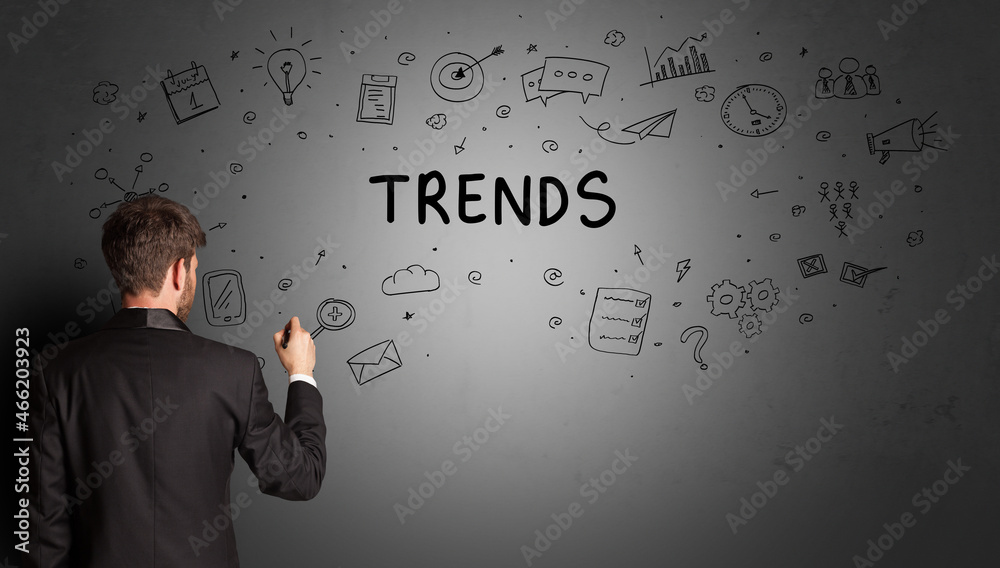 businessman drawing a creative idea sketch businessman drawing a creative idea sketch