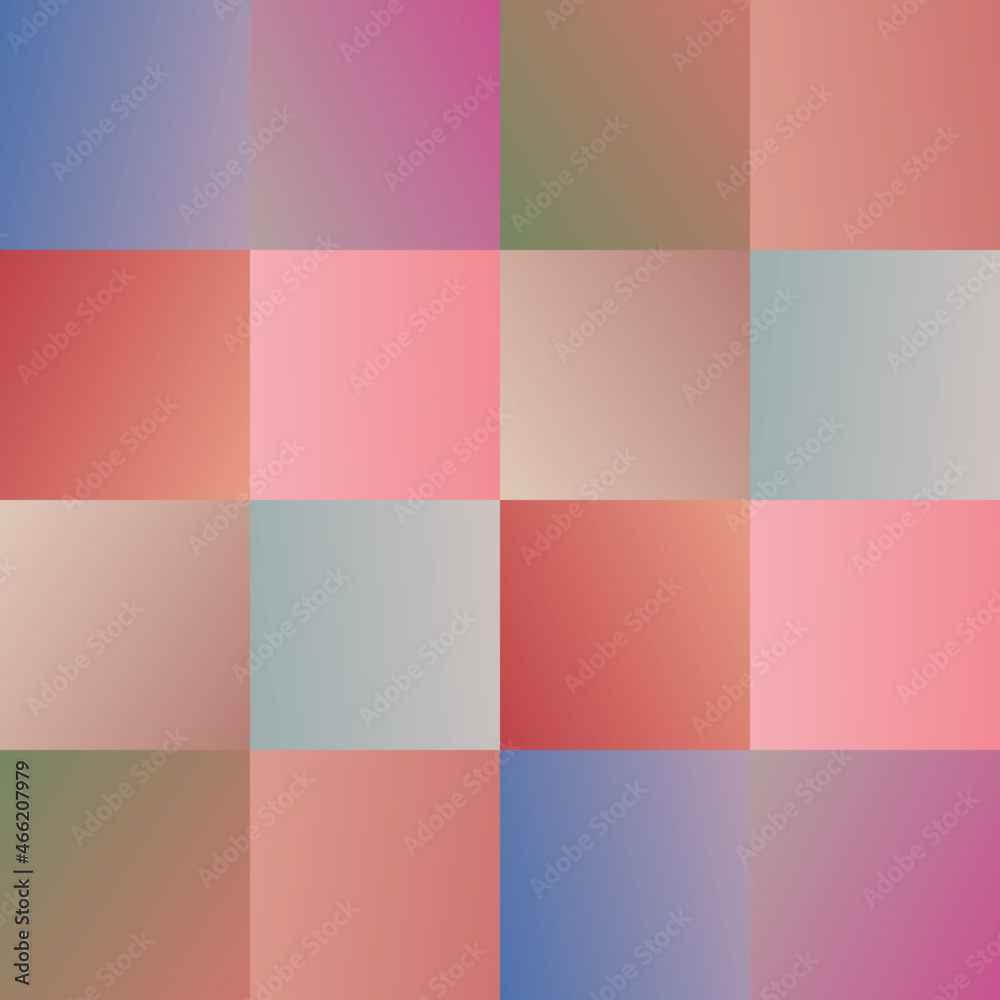 Pink abstract geometric squares pattern with gradient fill for textiles.
