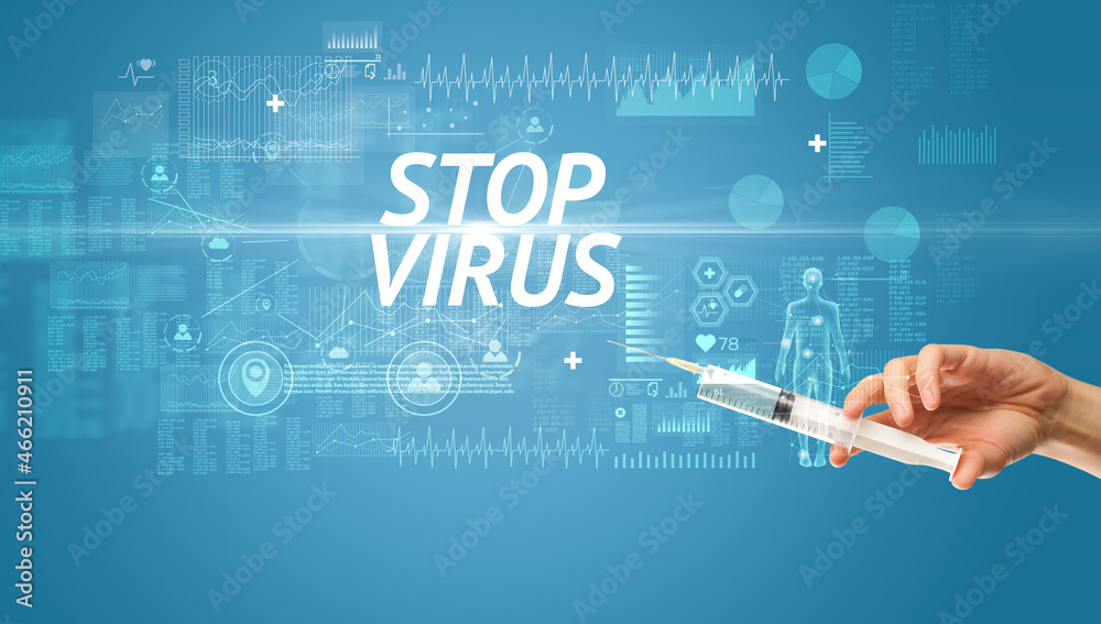 Syringe needle with virus vaccine Syringe needle with virus vaccine