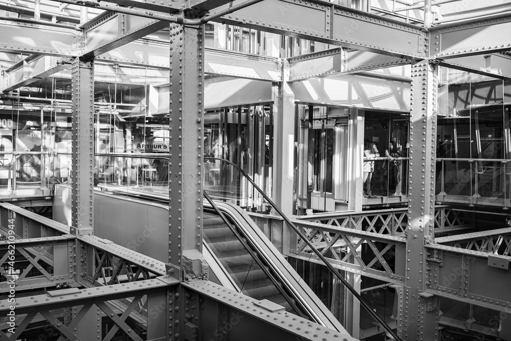 Fototapeta premium metalwork inside of a factory in the city