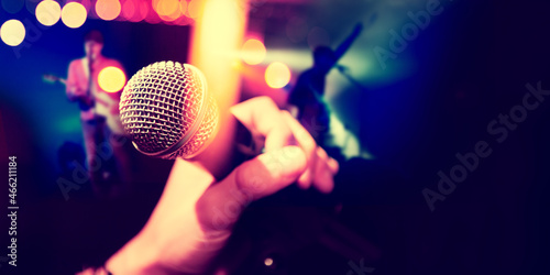 Canvas Print Fondo de música rock en directo y música de jazz