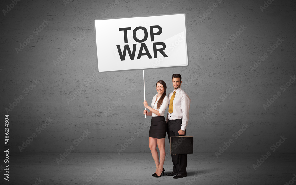 business person holding a traffic sign business person holding a traffic sign