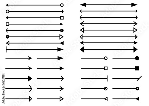 Arrow vector, black arrows set.
