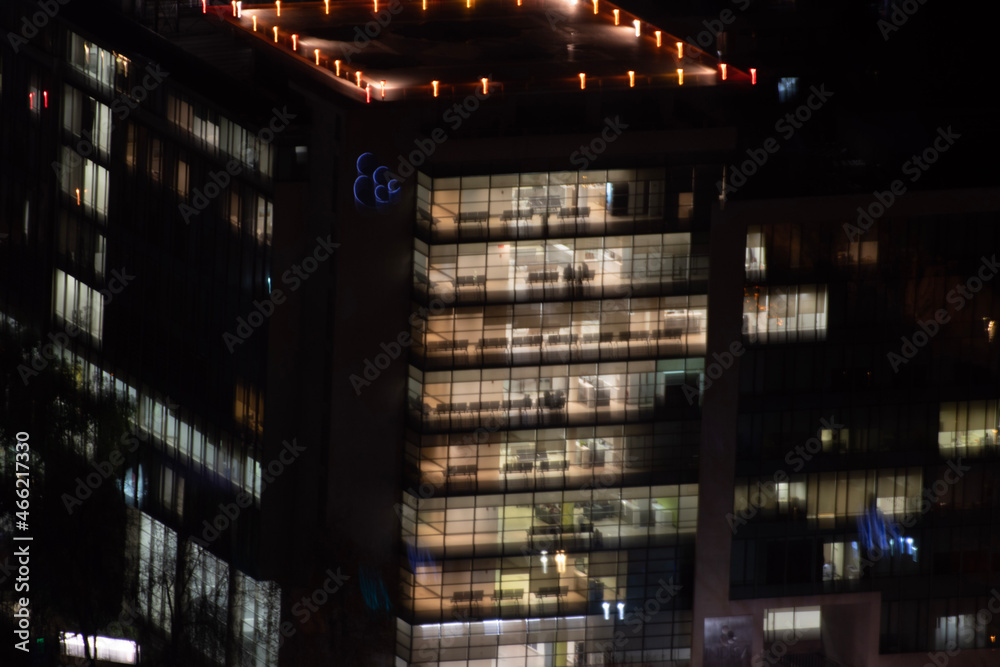 building at night
