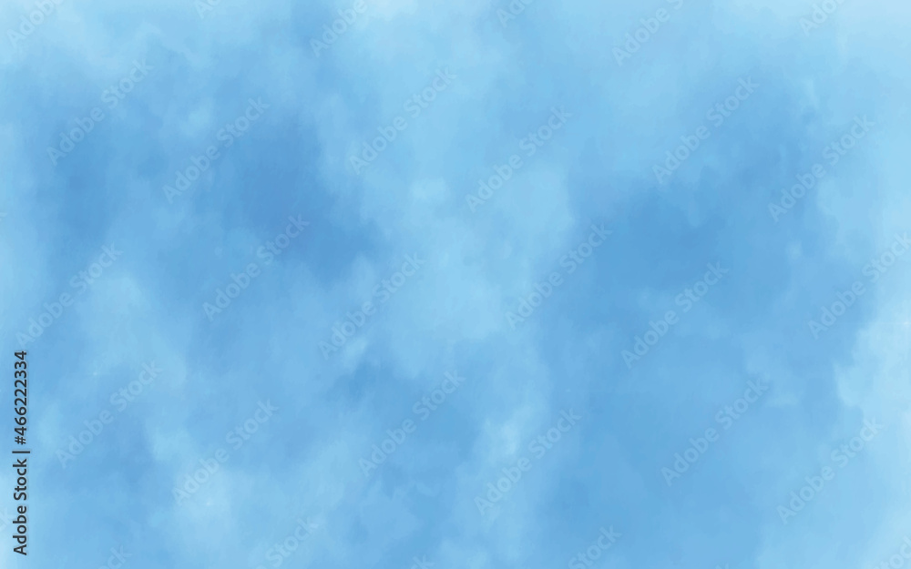  Background of abstract white color smoke isolated on blue color background. The wall of white fog. 3D illustration. Blue background illustration blue sky with clouds