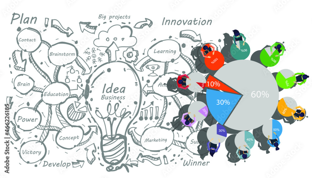 Business Brainstorming plan,think,search,analyze, for Success with percent,Graph Percent,Step, Colorful, - Modern design Idea and Concept Vector illustration. Business Brainstorming plan,think,search,analyze, for Success with percent,Graph Percent,Step, Colorful, - Modern design Idea and Concept Vector illustration.