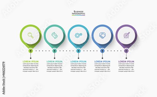 Business data visualization. timeline infographic icons designed for abstract background template milestone element modern diagram process technology digital marketing data presentation chart Vector