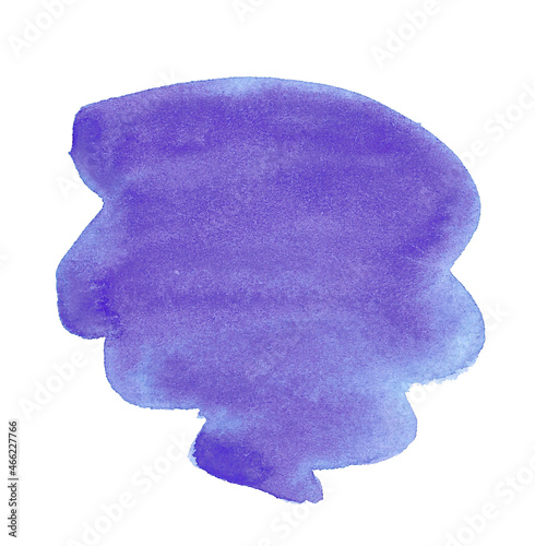 Purple watercolor brush stroke abstract shape for decoration. Suitable for the design of icons and avatars, covers, posts in social networks, for packaging, typography, websites.