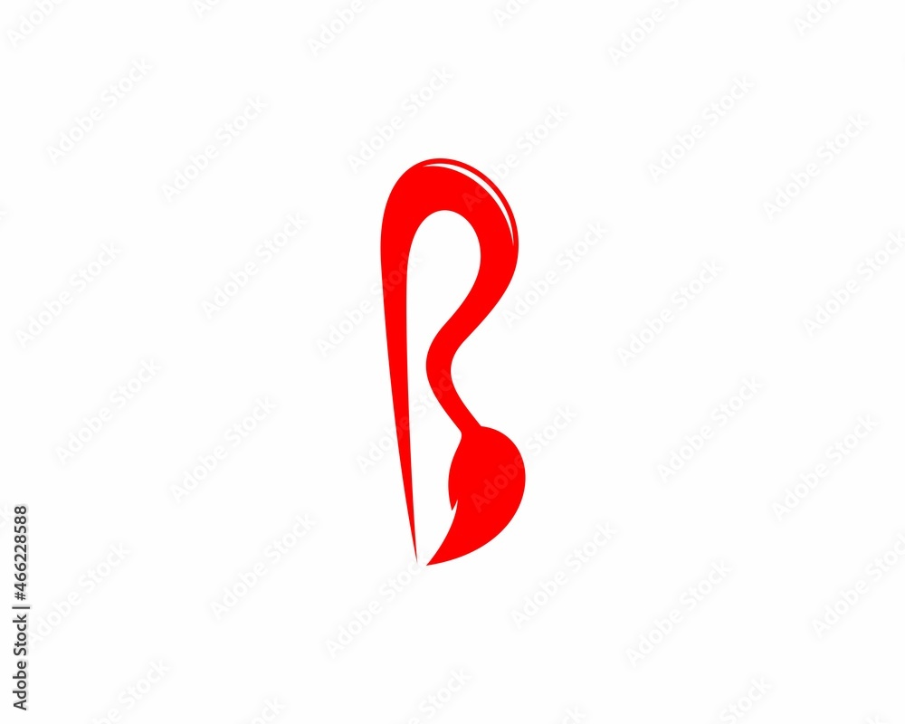 Bull's tail forming B Letter shape